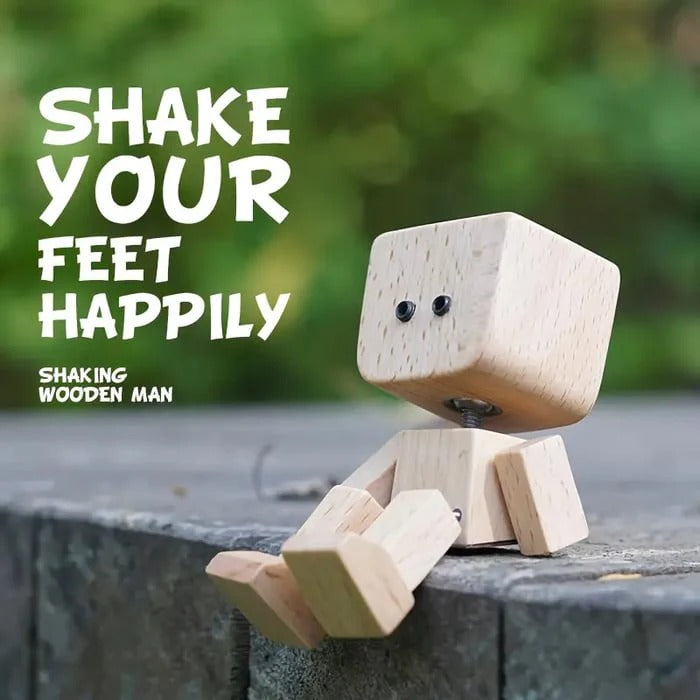 HappyTimber – Wooden Sway Figure with 12 Magnetic Emotions