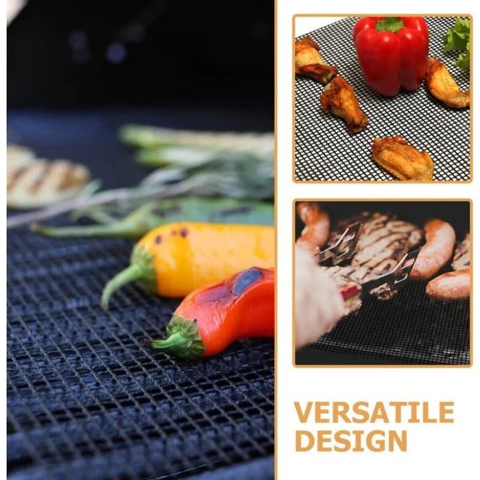 GrillAura | 600°F Heat-Proof BBQ Mesh Mat
