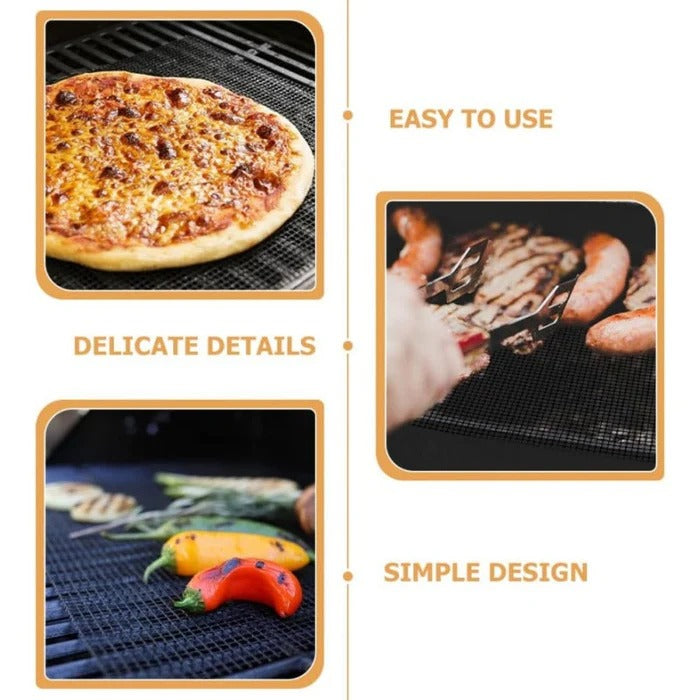 GrillAura | 600°F Heat-Proof BBQ Mesh Mat