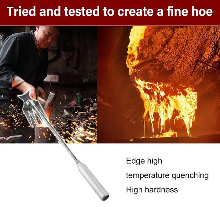 WeedMaster | 4-Tooth Steel Uprooting Tool for Garden Perfection