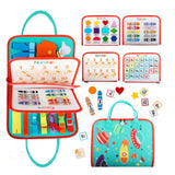 EduDino | 7-in-1 Montessori Busy Board for Smart Toddlers