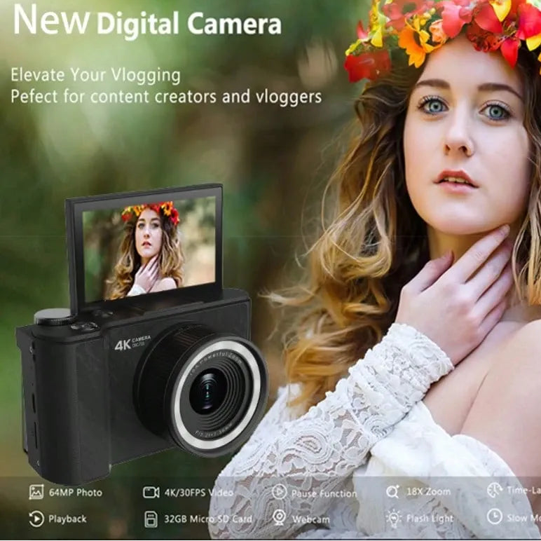 TrendShot – Y2K Style 4K Vlogging Camera