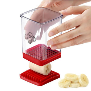 QuickSlice Fruit & Vegetable Cup Slicer with Push Plate Kitchen Cutter