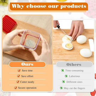 QuickSlice Fruit & Vegetable Cup Slicer with Push Plate Kitchen Cutter