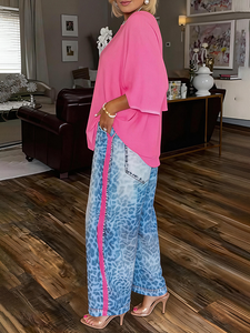 DenimLuxe – Gradient Leopard Wide Leg Jeans