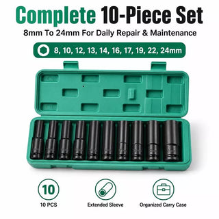 GripMaster | 10-Piece Strong Grip Socket Set