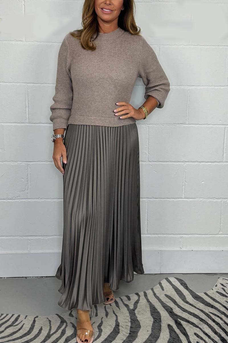 ChicFusion – Layered Jumper Pleated Dress