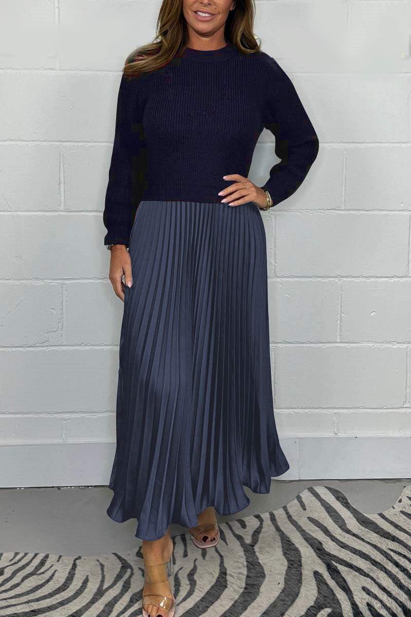 ChicFusion – Layered Jumper Pleated Dress