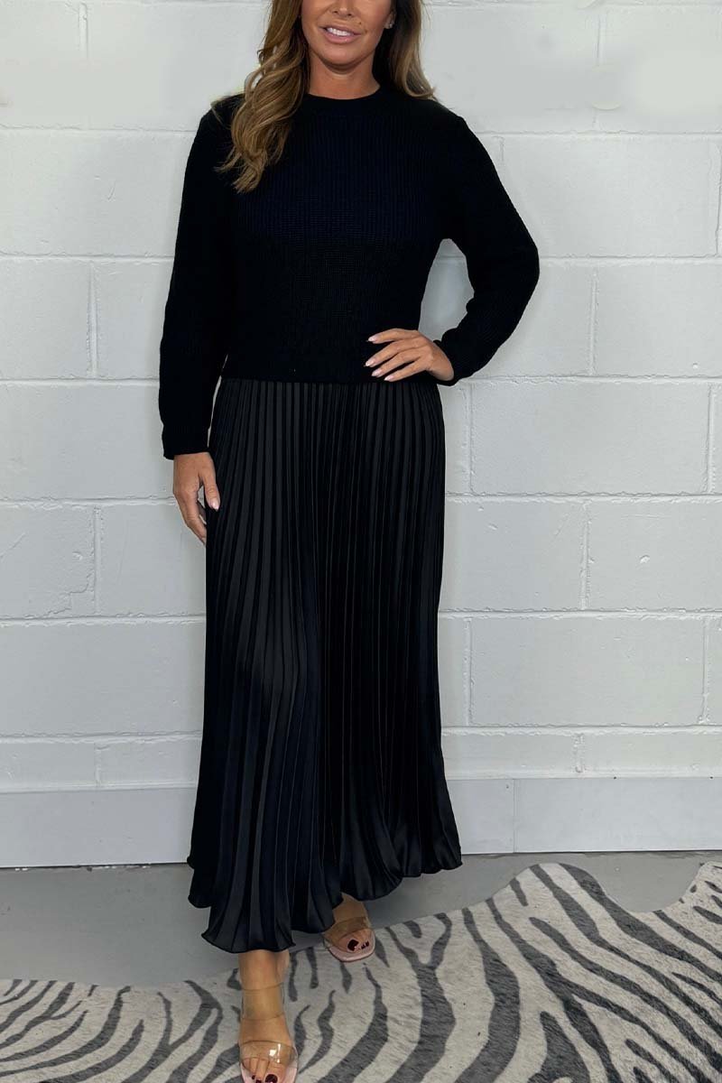 ChicFusion – Layered Jumper Pleated Dress