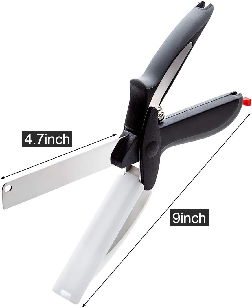 TitanChef –  Stainless Slicer Scissors With Built-in Cutting Board