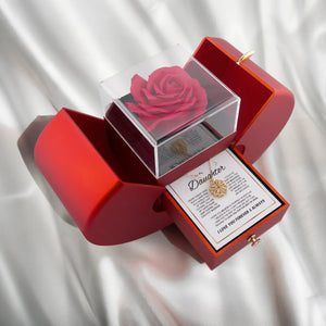 EternalBloom – Daughter’s Lucky Clover & Rose Keepsake