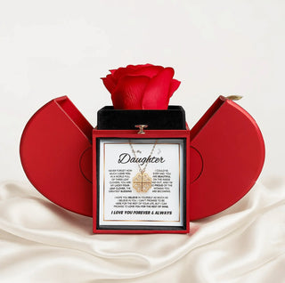 EternalBloom – Daughter’s Lucky Clover & Rose Keepsake