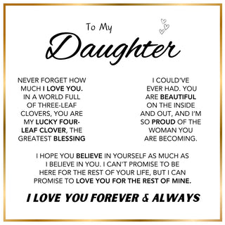 EternalBloom – Daughter’s Lucky Clover & Rose Keepsake