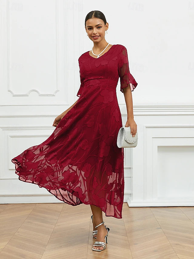 Lunessa | V-Neck Evening Maxi Dress