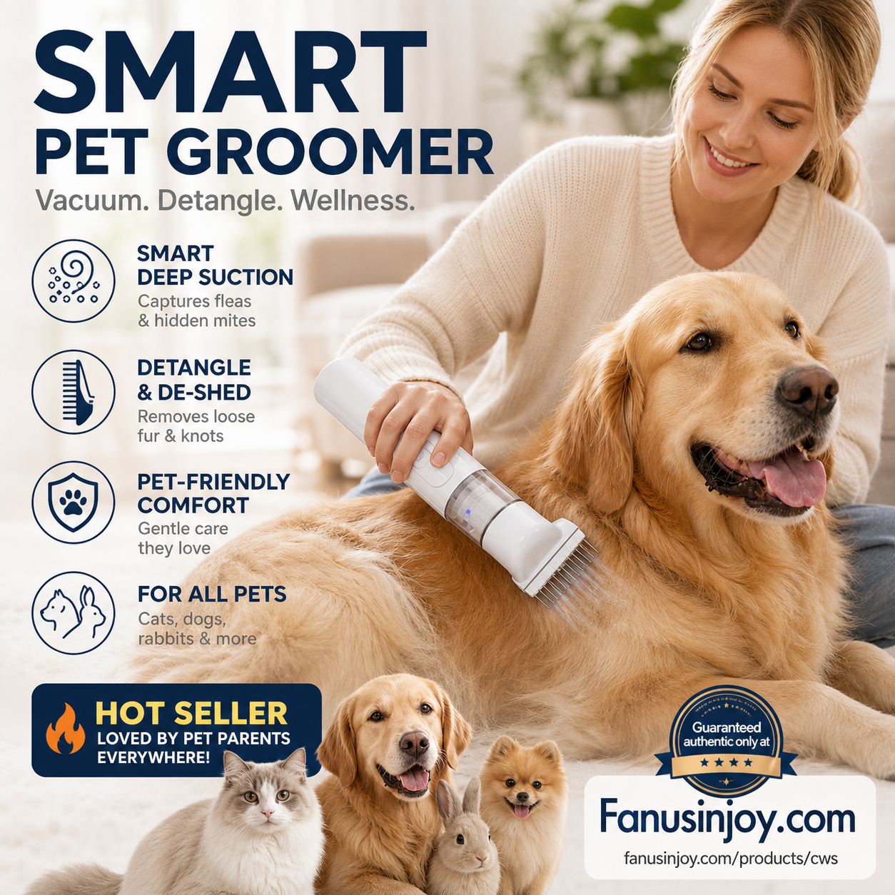 PawForce – Electric Pet Grooming Comb