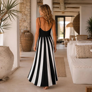 AureliaGlow – Striped Maxi Cami Dress
