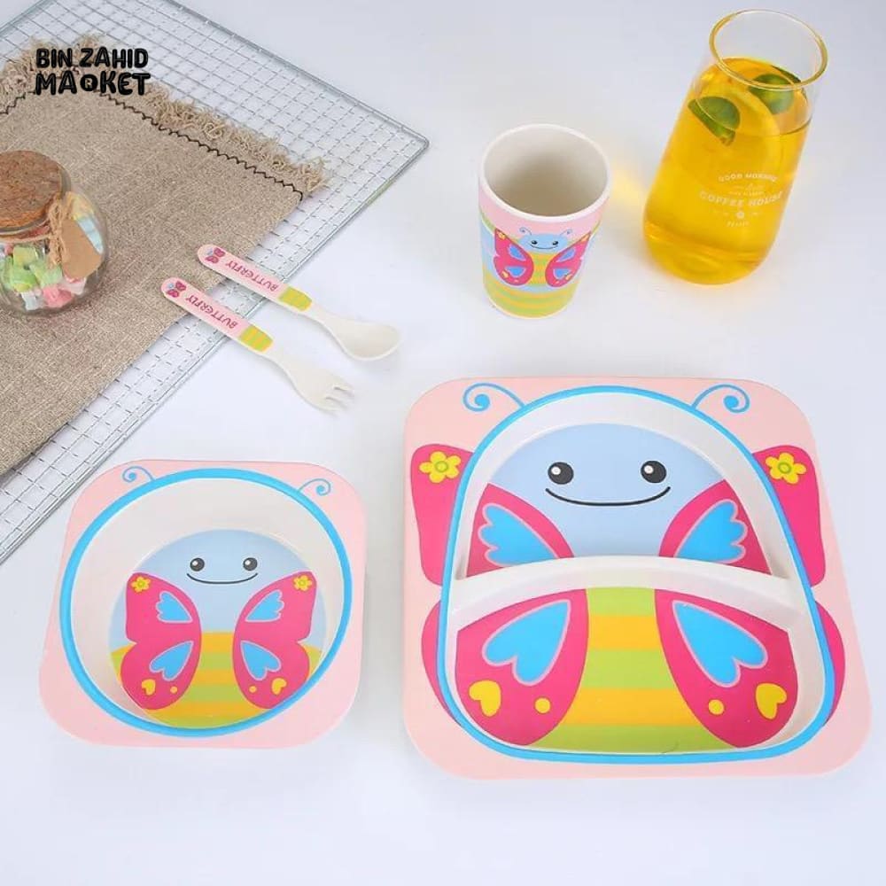 KIDS 5IN1 MELAMINE TABLEWARE SET Butterfly