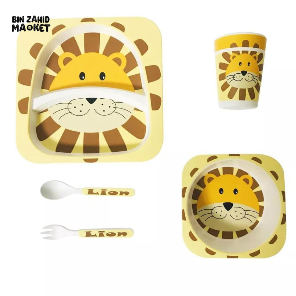 KIDS 5IN1 MELAMINE TABLEWARE SET Tiger