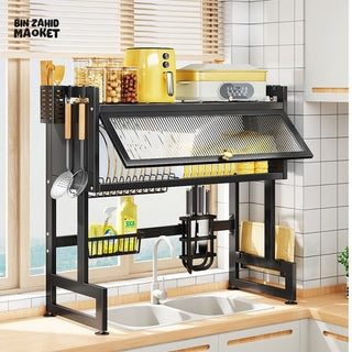 LUXORMOVE KITCHEN DISHES RACK - TRANSPARENT CABINET
