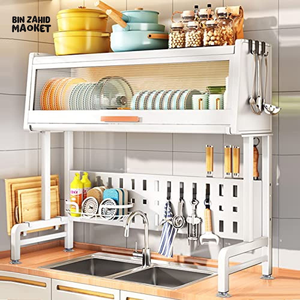 LUXORMOVE KITCHEN DISHES RACK - TRANSPARENT CABINET