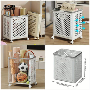 LuxorMove – Foldable Rolling Laundry Basket