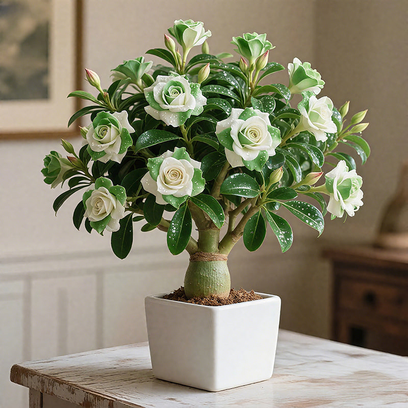 DesertBloom Rose Bulbs – Colorful Bonsai-Style Succulent for Pots and Gardens