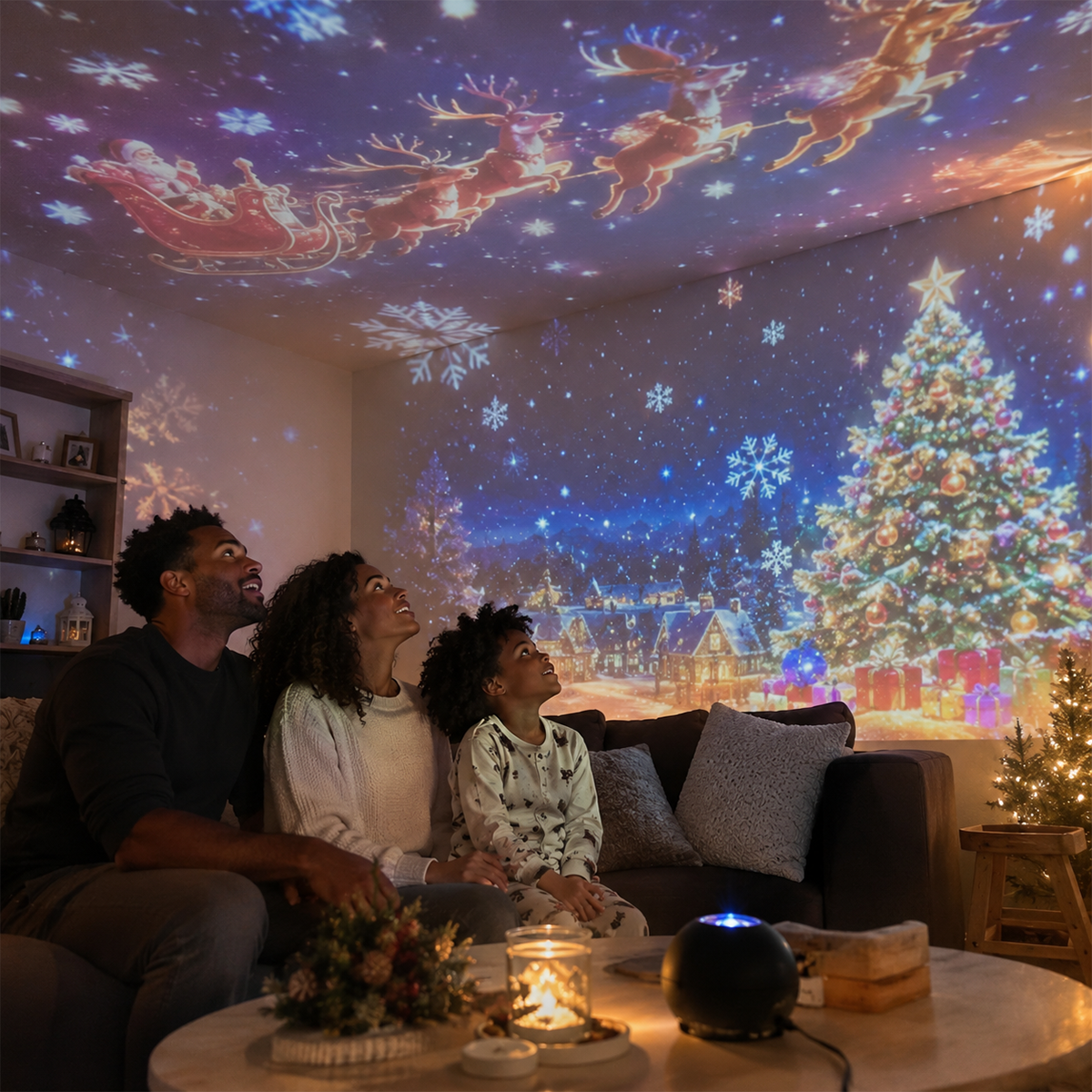 NebulaTide – 5D Galaxy & Ocean Projector Night Light for Bedroom & Car