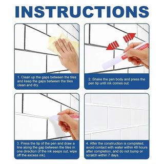 GroutRenew – Waterproof, Mold-Resistant Tile Grout Marker Pen (Pair)