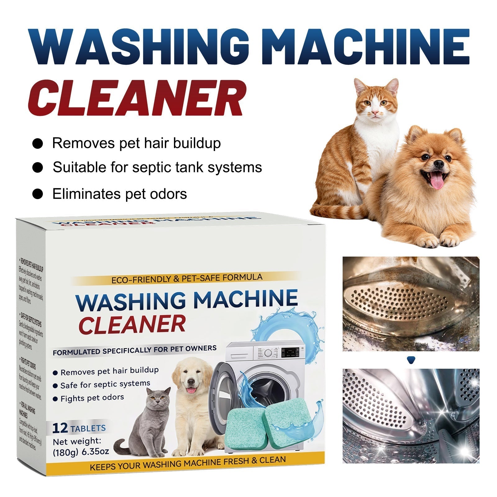 WasherRevive – Effervescent Deep Cleaning Tablets for Washing Machines