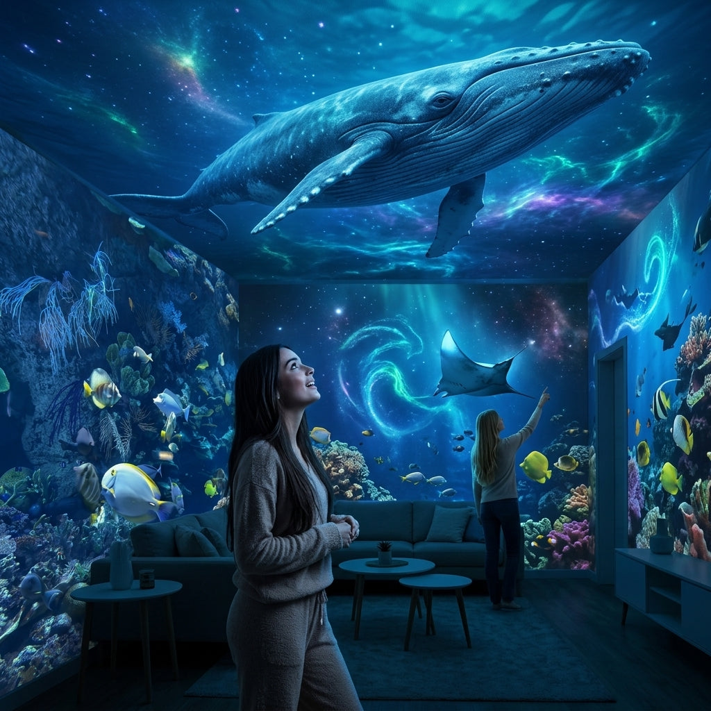 NebulaTide – 5D Galaxy & Ocean Projector Night Light for Bedroom & Car