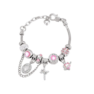 AuroraCharm – Dainty Multi-Element Snake Chain Charm Bracelet in Gold or Silver
