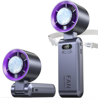 FrostGale – Ice-Cooling Portable Fan with 199 Speeds and 20,000 RPM Power