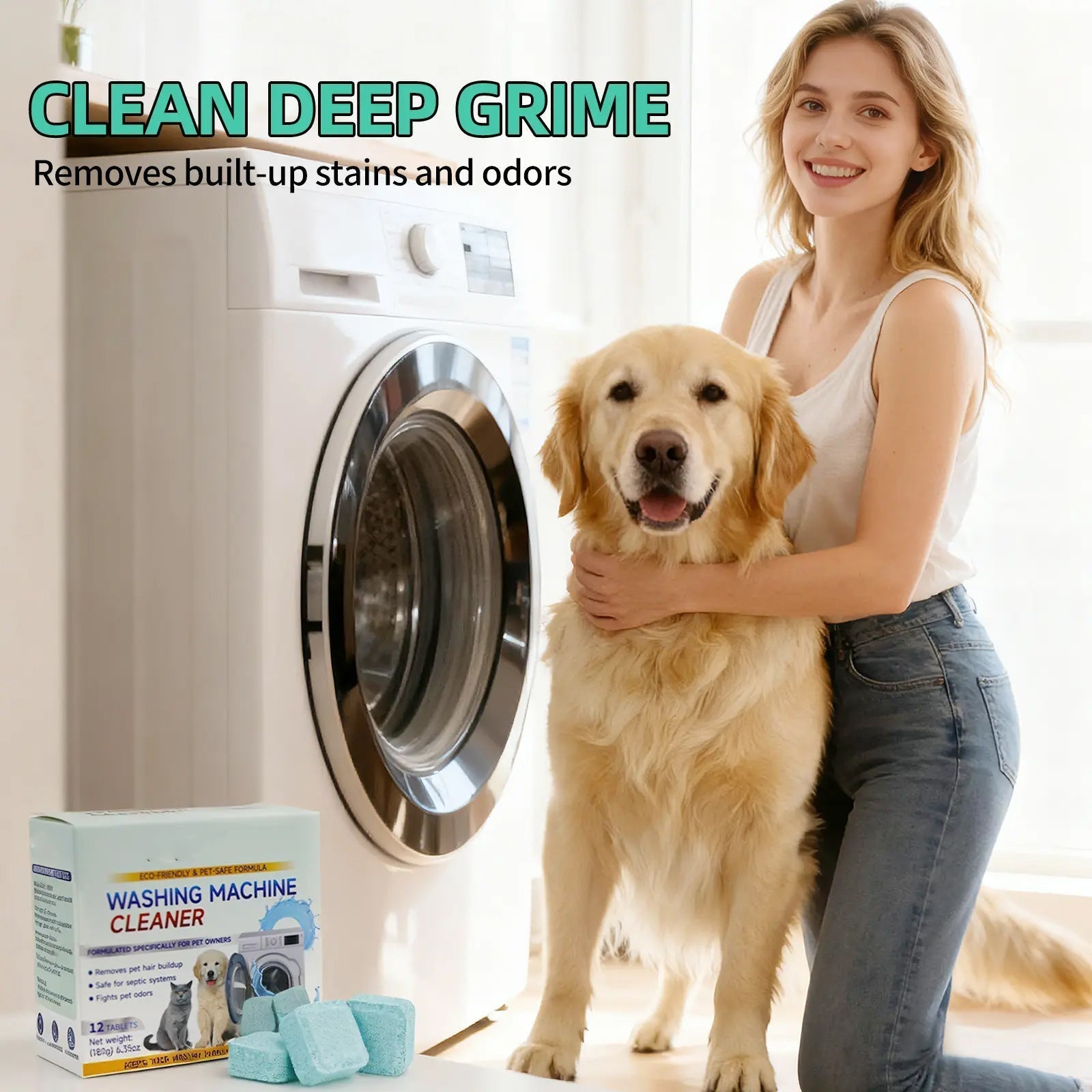 WasherRevive – Effervescent Deep Cleaning Tablets for Washing Machines