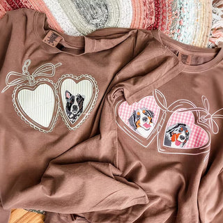 LocketPaws – Custom Embroidered Pet Portrait Heart Locket Sweatshirt