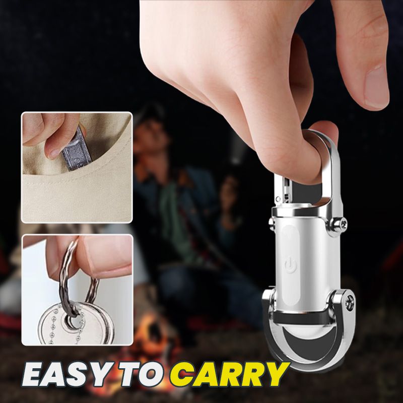 LumaClip – 1200LM Waterproof Mini Keychain Flashlight with Power Bank