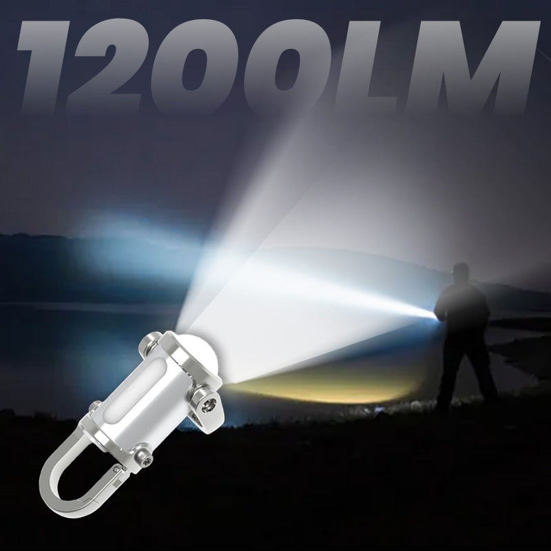 LumaClip – 1200LM Waterproof Mini Keychain Flashlight with Power Bank
