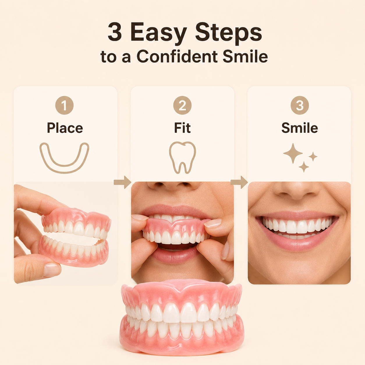 FullSmile – Premium Full-Cover Custom-Fit Dentures