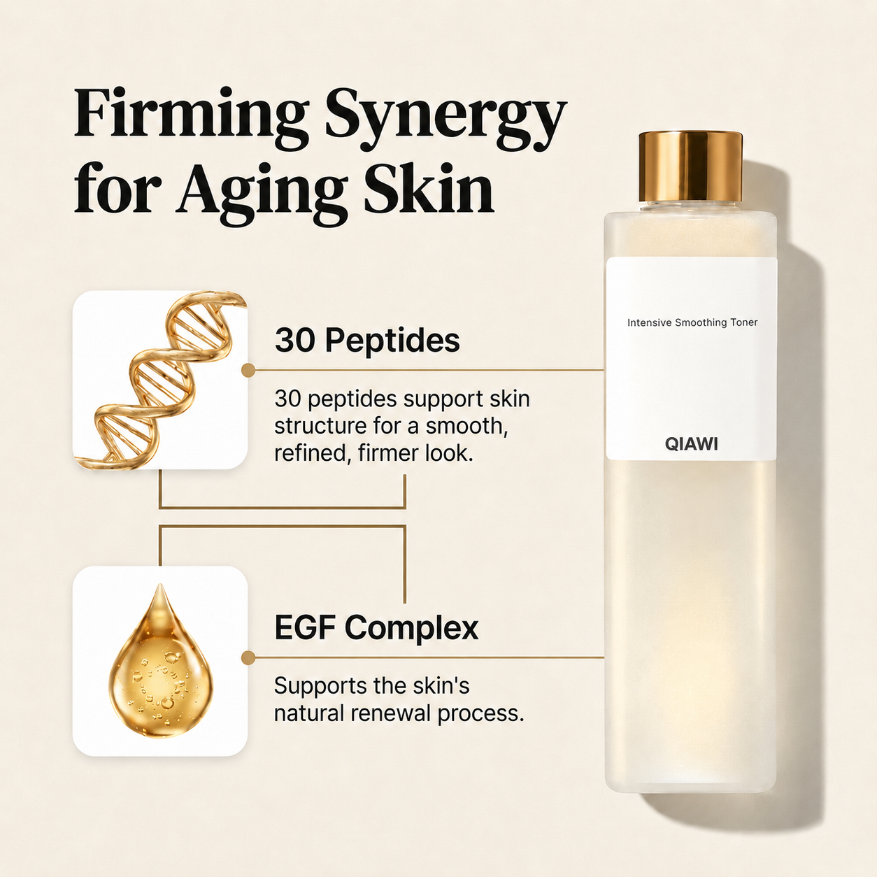 SilkPeptide Toner – Silky Hydration Firming Toner with 68% Silky Water, 30 Peptides and EGF Complex