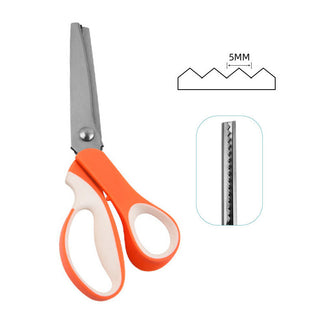 ZigZagCut – Ergonomic Soft-Grip Pinking Shears for Fabric, Paper and Crafts