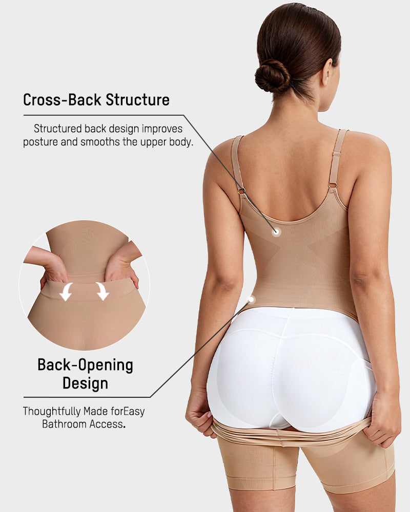 SculptEase – All-in-One Sculpting Bodysuit with Pull-Away Back Panel