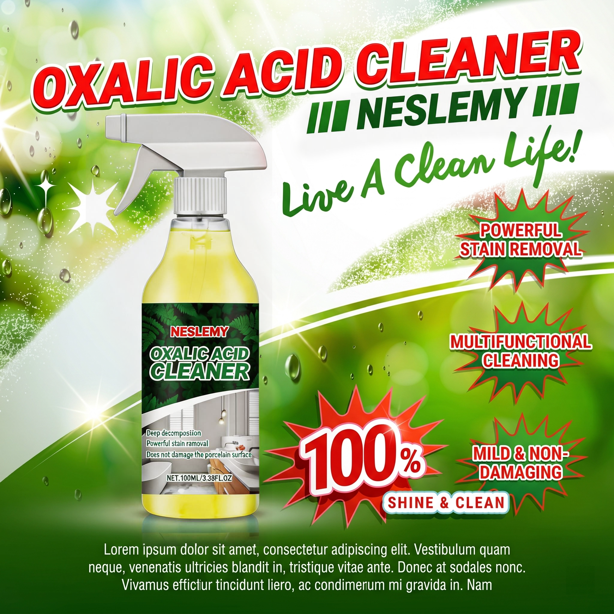 StainBlast – Foaming Bathroom Cleaner for Tough Toilet & Sink Stains