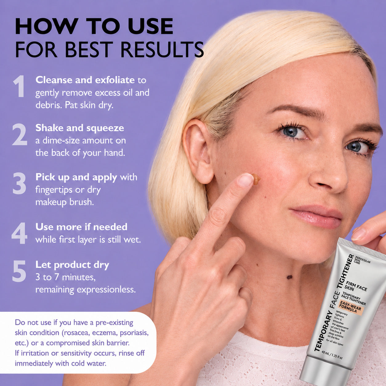 SmoothSet – Instant Firming Temporary Face Tightener, Easy-Wear Formula