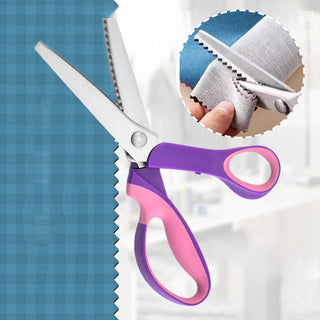 ZigZagCut – Ergonomic Soft-Grip Pinking Shears for Fabric, Paper and Crafts
