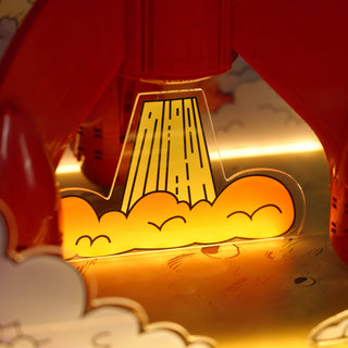 LunarGlow – LED Acrylic Display Case for LEGO® Ideas 21367 Tintin® Moon Rocket (LEGO® Set Not Included)