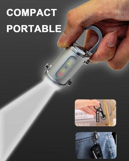 LumaClip – 1200LM Waterproof Mini Keychain Flashlight with Power Bank