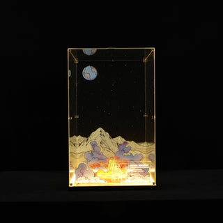 LunarGlow – LED Acrylic Display Case for LEGO® Ideas 21367 Tintin® Moon Rocket (LEGO® Set Not Included)