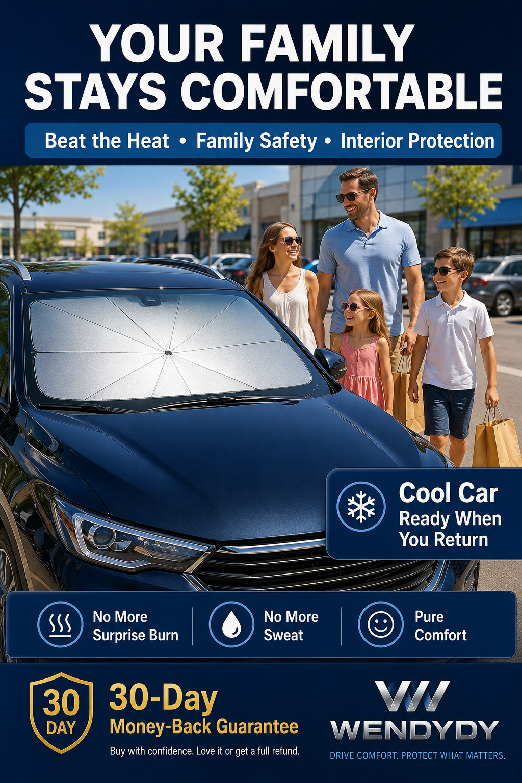 ShadeShield – Foldable Car Windshield Sun Shade Umbrella