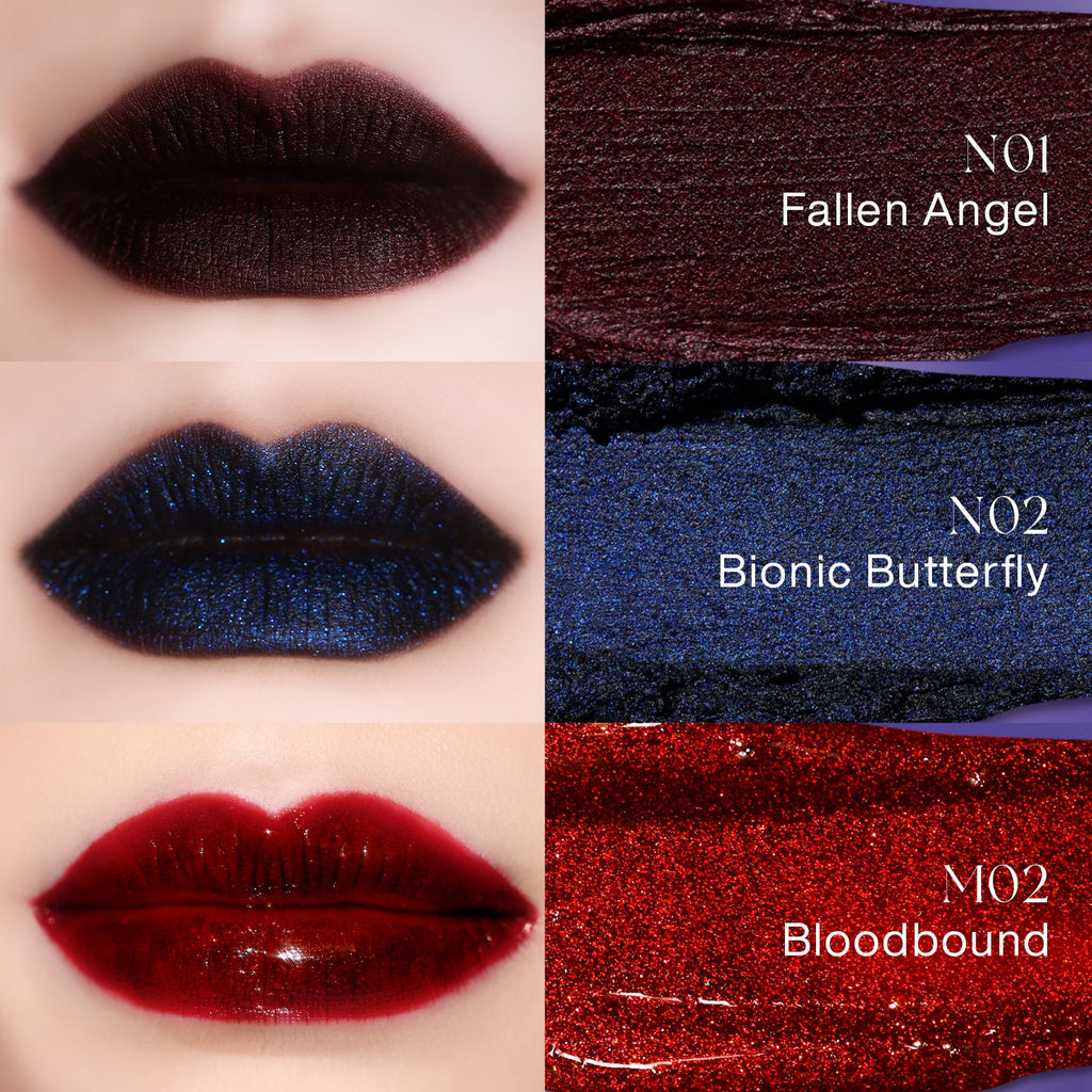 AlterRealm – Vegan Shimmer Velvet Lip Gloss in Bold Gothic Shades