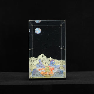 LunarGlow – LED Acrylic Display Case for LEGO® Ideas 21367 Tintin® Moon Rocket (LEGO® Set Not Included)