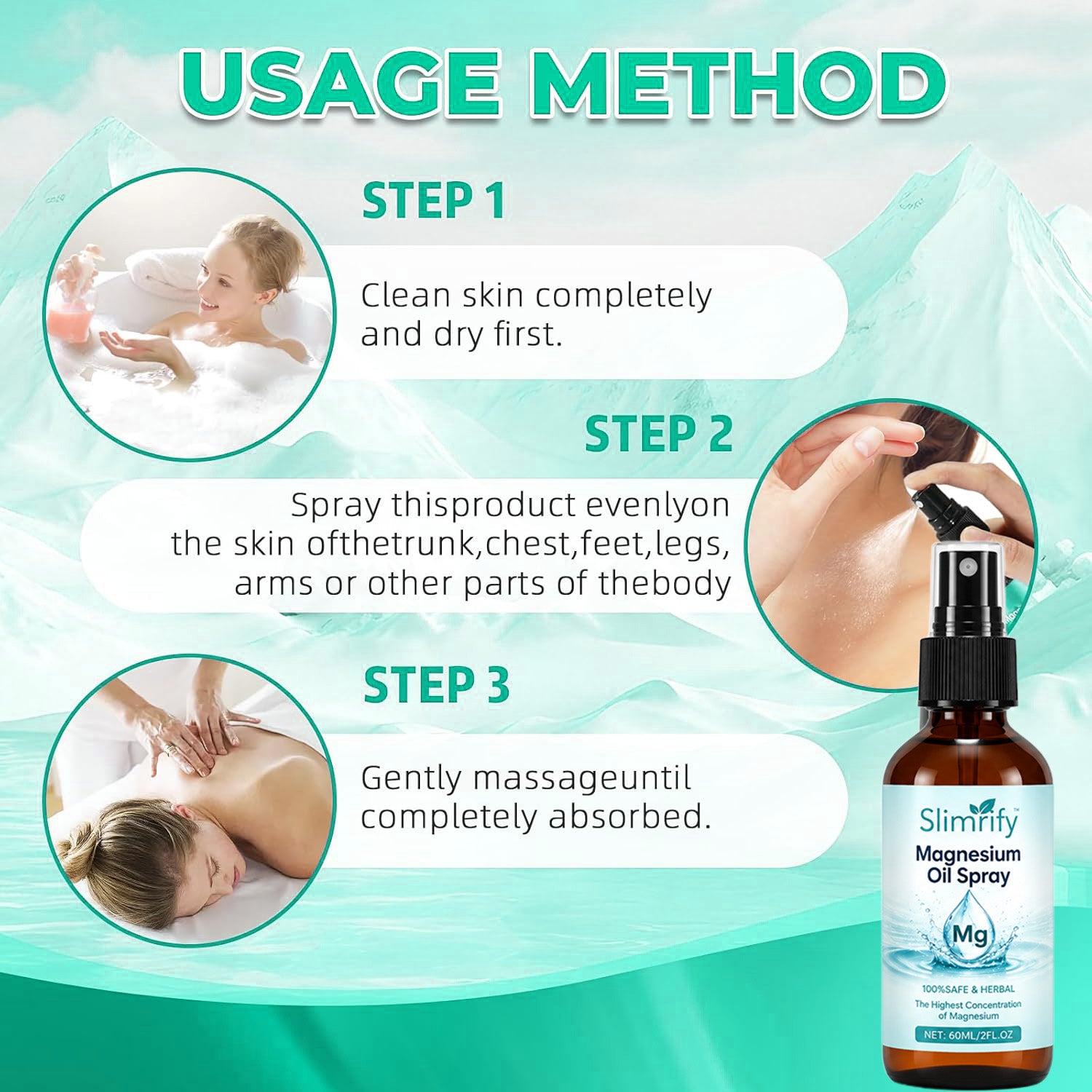 MagRest – Pure Magnesium Oil Spray for Muscle Relaxation and Restful Sleep